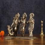 Brass Ram Darbar Idol | 6.5" x 8" x 5.5" (16.5 x 20.3 x 14 cm) | 1.360 kg Lightweight Sacred Art | Intricate Divine Family | Premium Collection